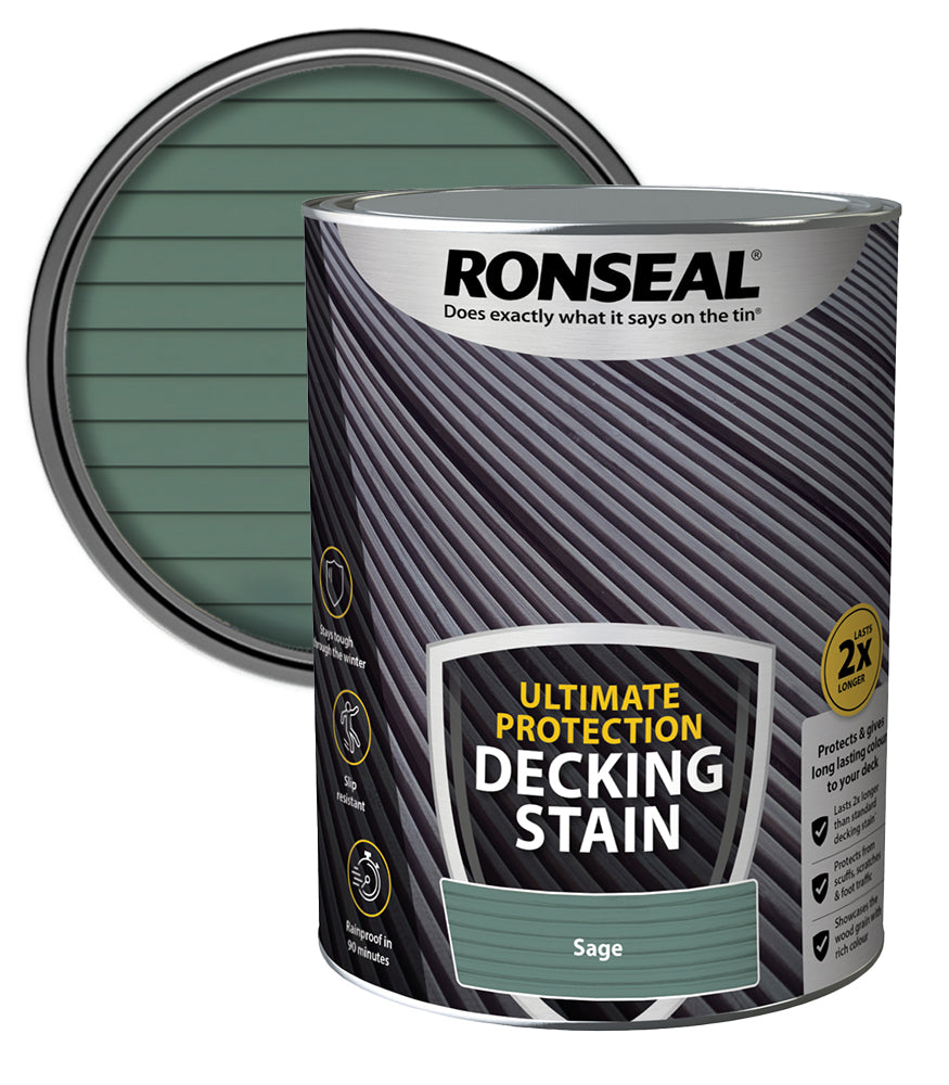 Ronseal Ultimate Decking Stain - 5L - Sage