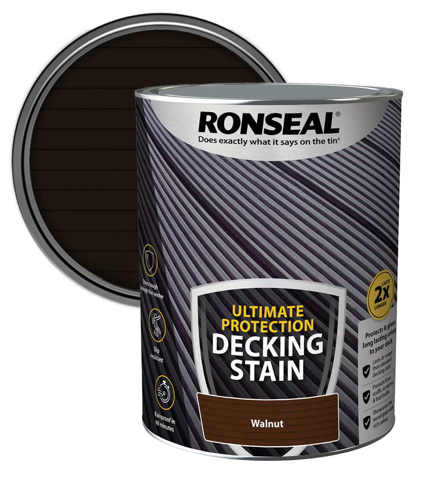 Ronseal Ultimate Decking Stain - 5L - Walnut