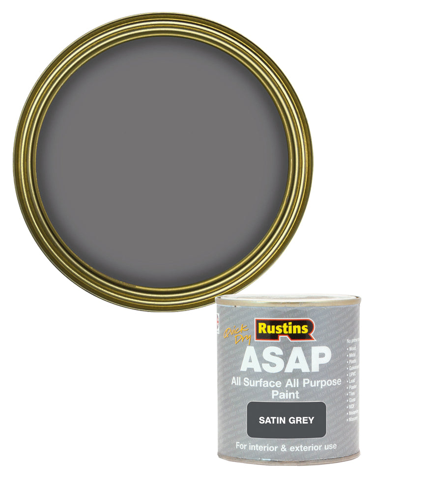 Rustins Quick Dry ASAP Paint - Grey - 500ml