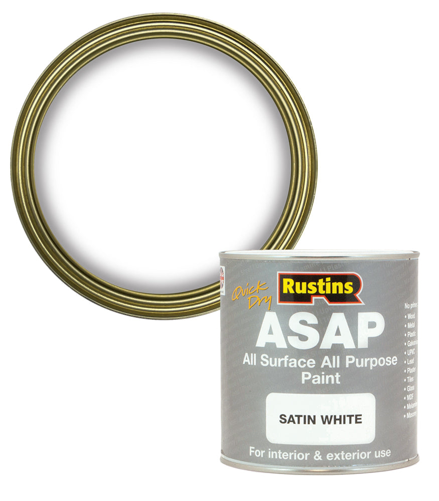 Rustins Quick Dry ASAP Paint - White - 1 Litre