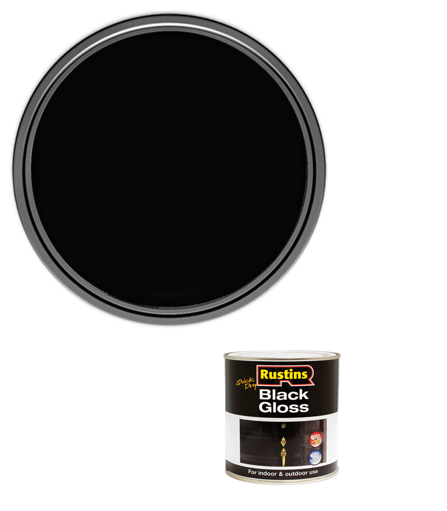 Rustins Quick Dry Black Gloss - 250ml