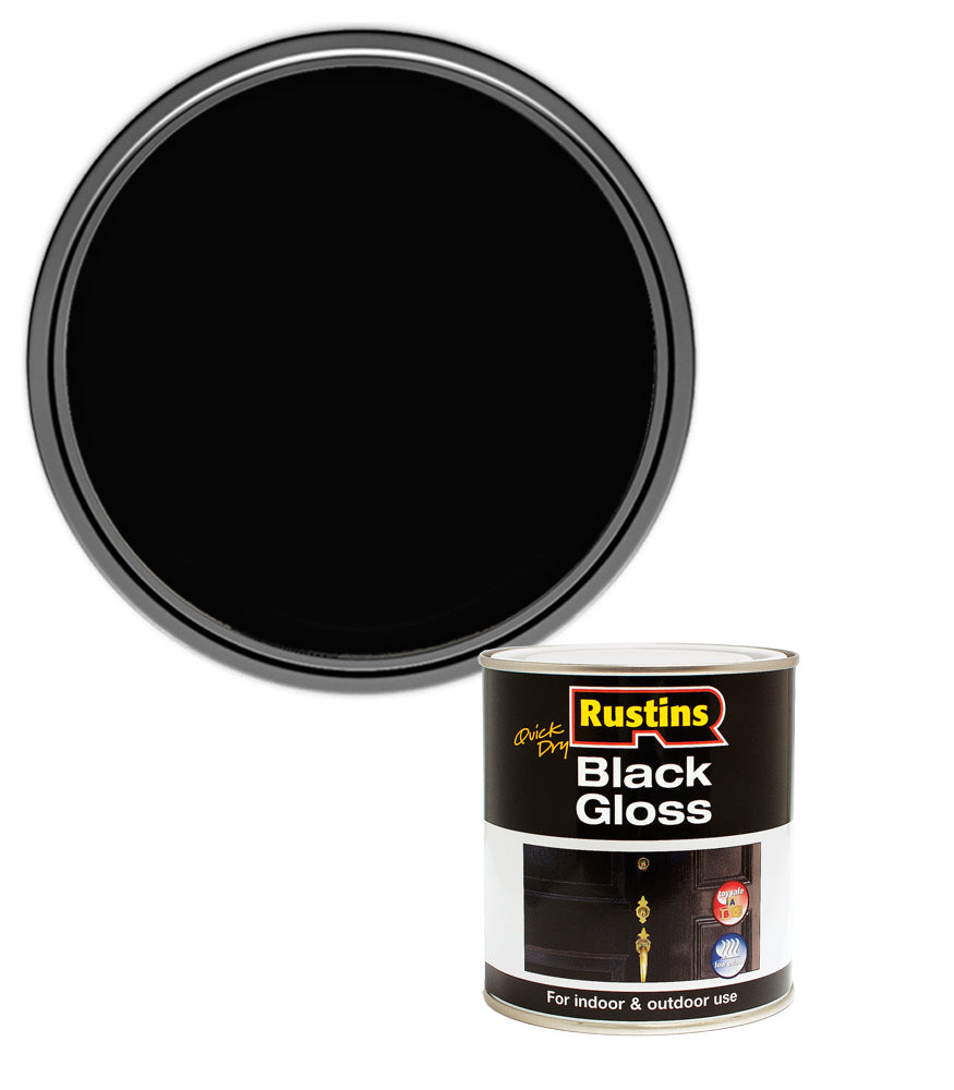 Rustins Quick Dry Black Gloss - 500ml