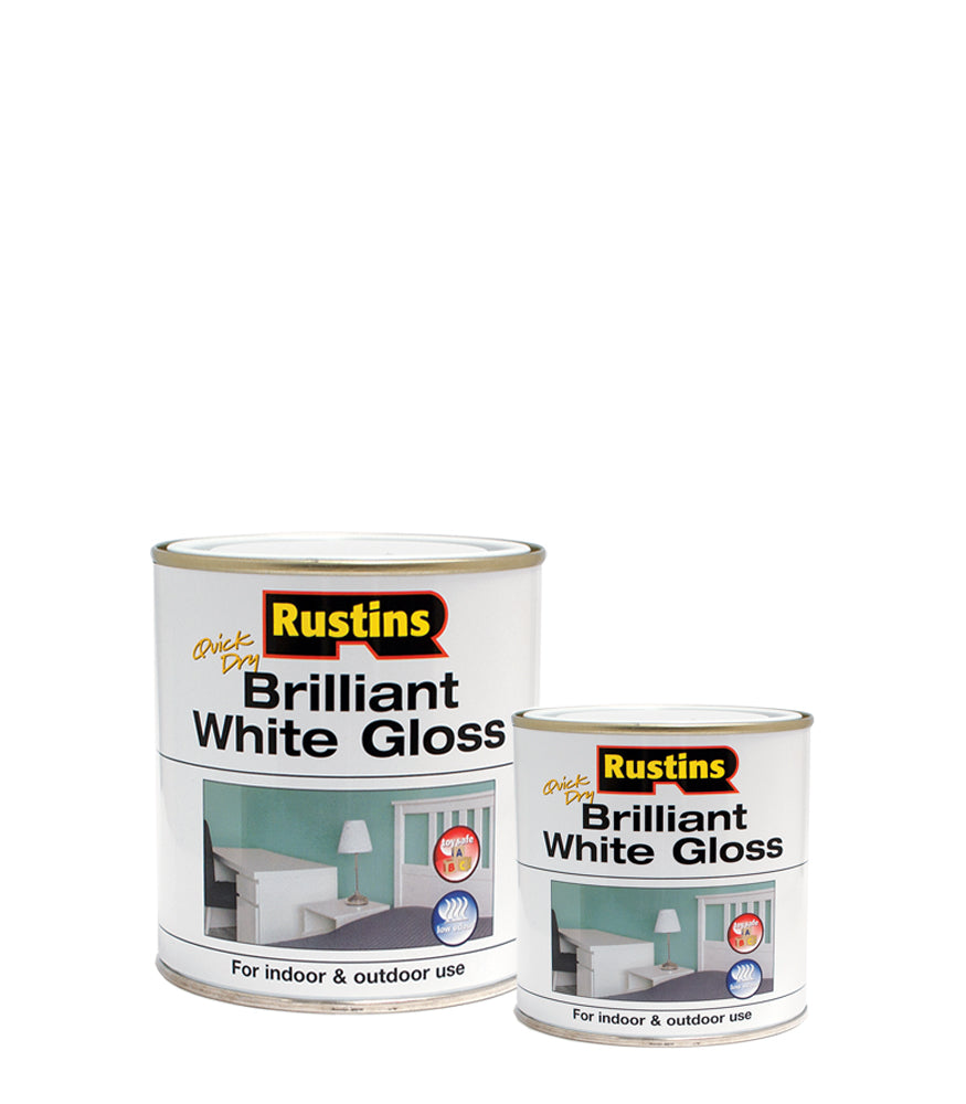 Rustins Quick Dry Brilliant White Gloss Paint