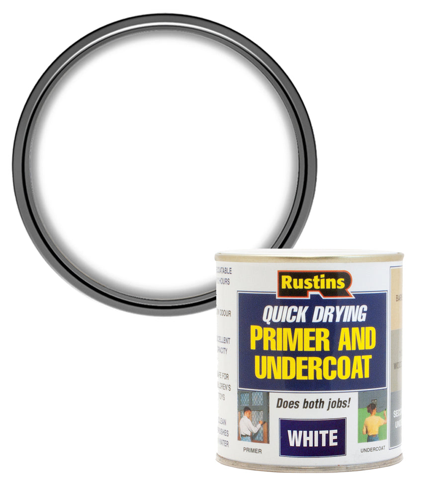 Rustins Primer Undercoat - White - 1 Litre