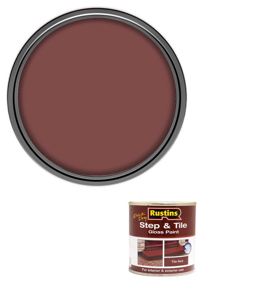 Rustins Quick Dry Step & Tile Paint - Red - 250ml