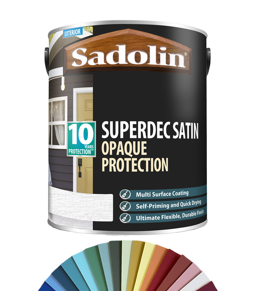 Sadolin Superdec Satin Opaque Wood Protection - 5L - Tinted Colour Match