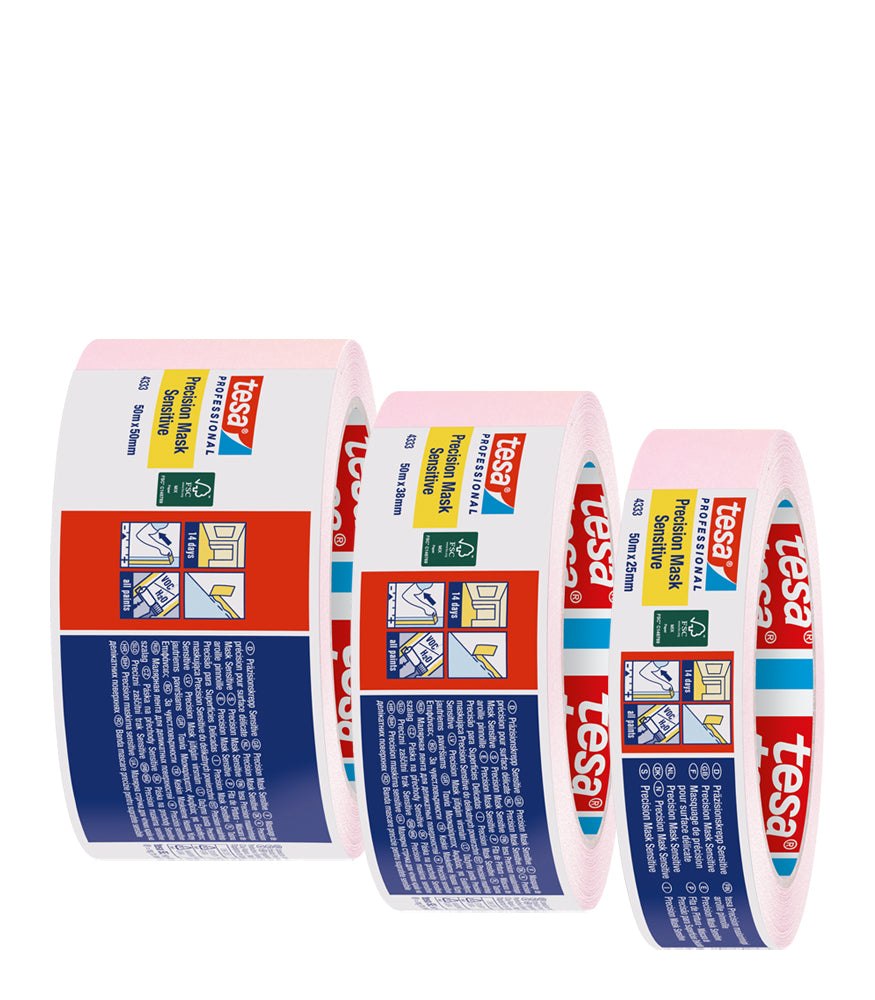 Tesa 4334 Precision Mask Afplaktape - Geel - 30mm X 50m - View #3