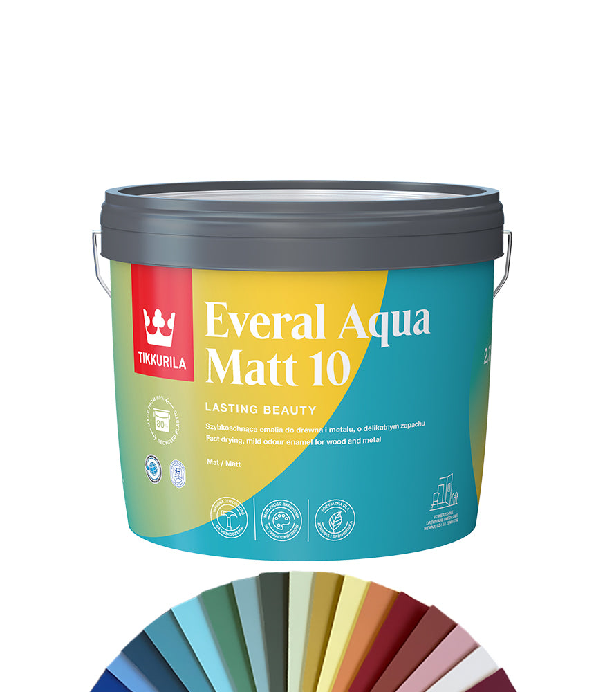 Tikkurila Everal Aqua Matt 10 - 3L - Tinted Mixed Colour