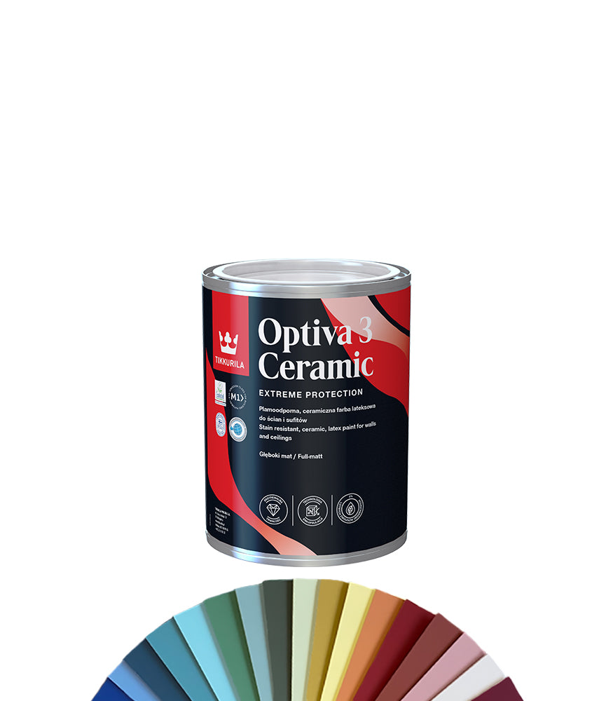 Tikkurila Optiva 3 Ceramic Super Matt - 1L - Tinted Mixed Colour