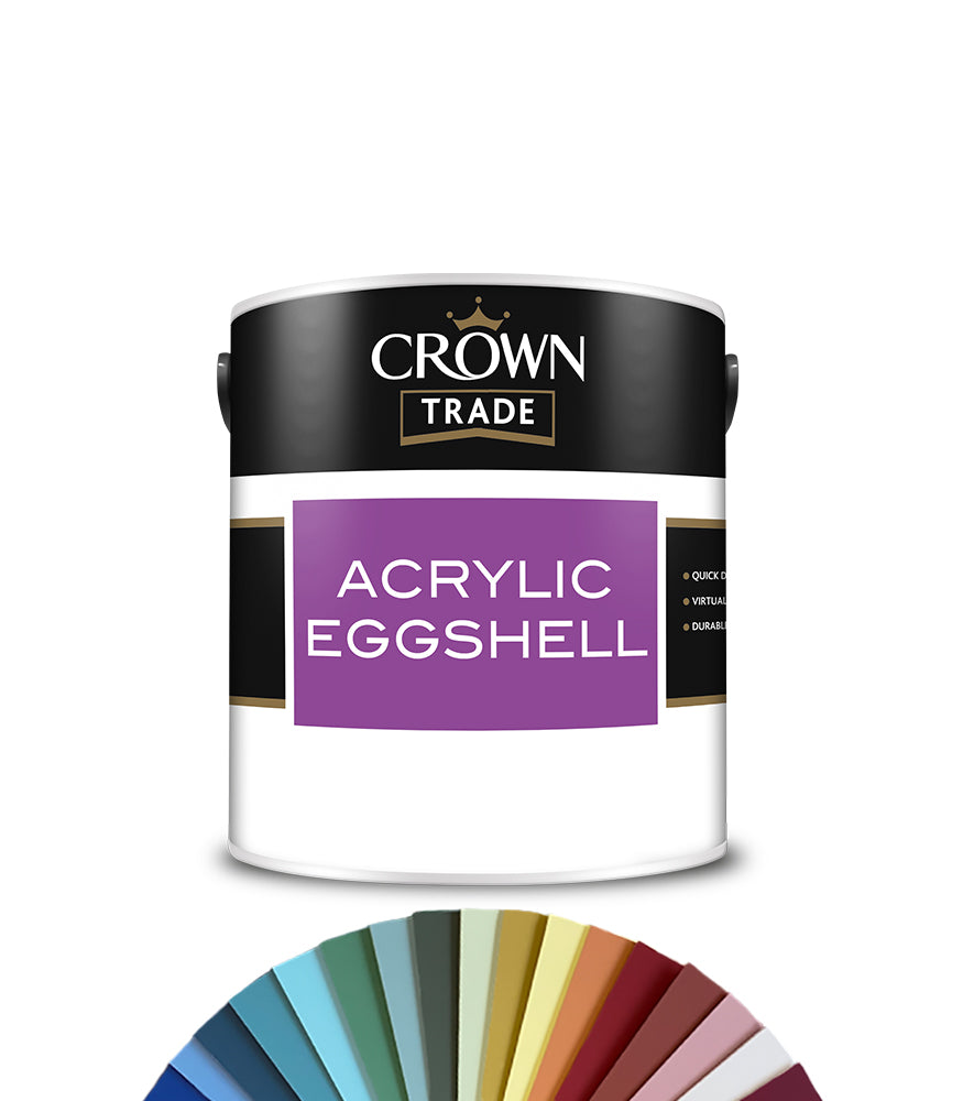 Crown Trade Acrylic Eggshell - 2.5L - Tinted Colour Match