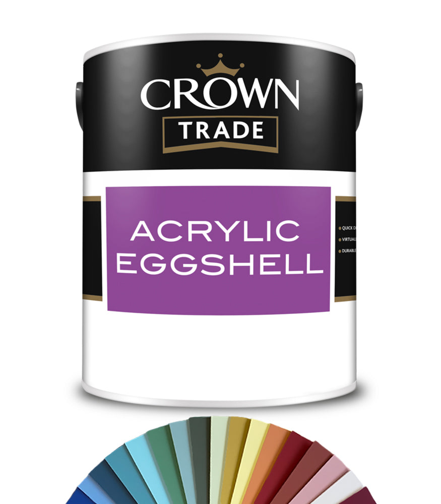 Crown Trade Acrylic Eggshell - 5L - Tinted Colour Match