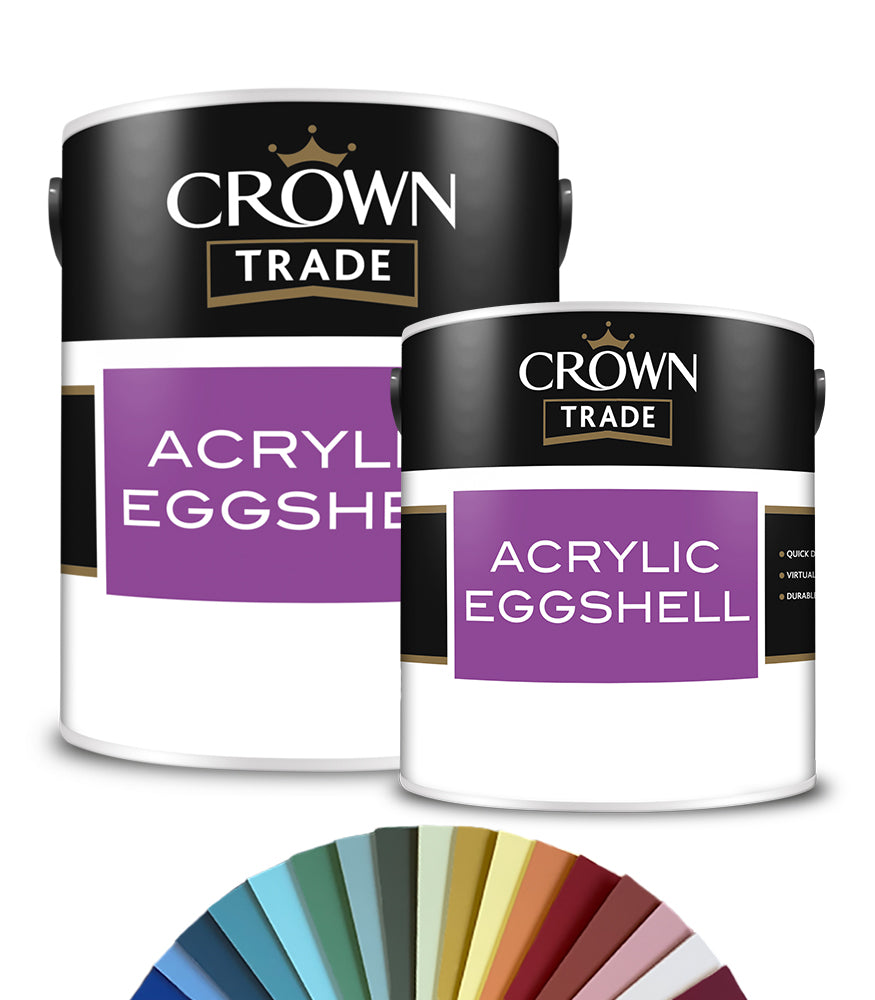 Crown Trade Acrylic Eggshell Paint- Tinted Colour Match