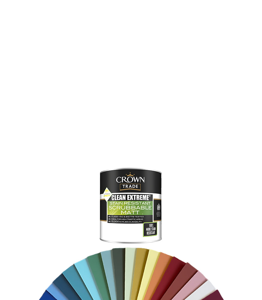 Crown Trade Clean Extreme Stain Scrubbable Matt - 250ml - Tinted Colour Match
