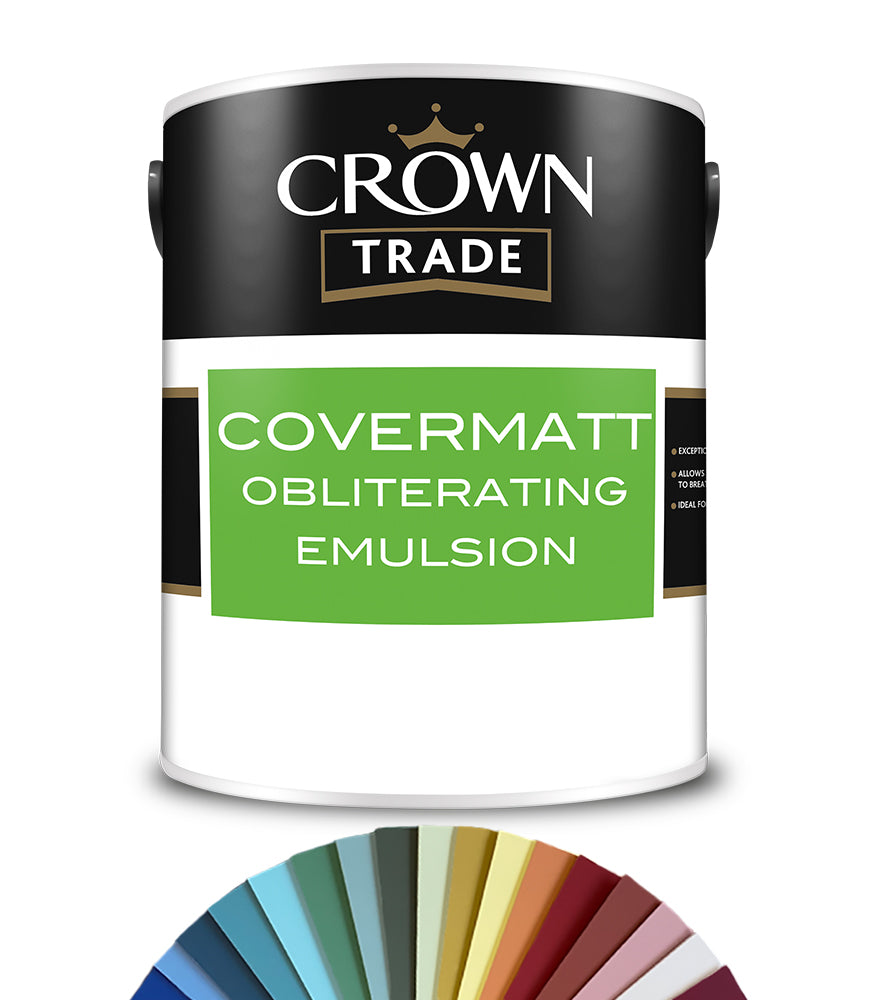 Crown Trade Covermatt Obliterating Emulsion - 5L - Tinted Colour Match