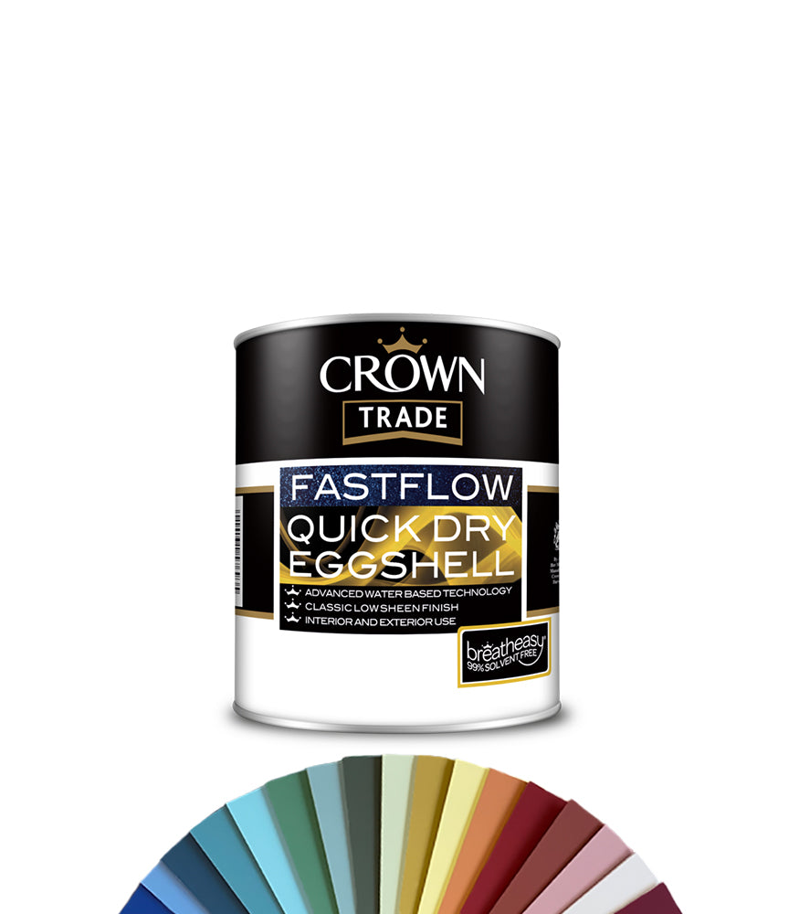 Crown Trade Fastflow Quick Dry Eggshell - 1L - Tinted Colour Match