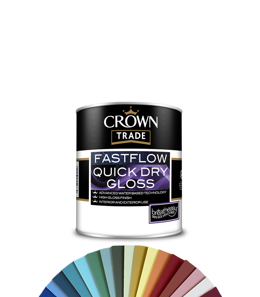 Crown Trade Fastflow Quick Dry Gloss - 1L - Tinted Colour Match