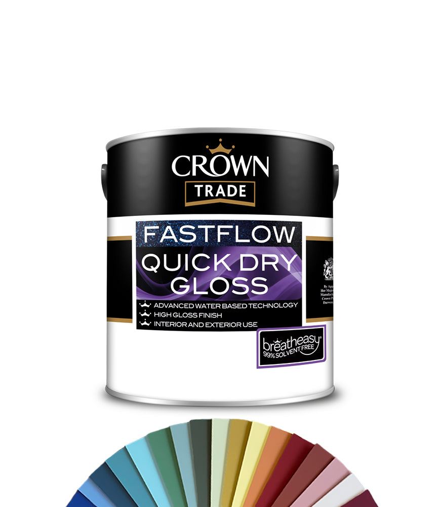 Crown Trade Fastflow Quick Dry Gloss - 2.5L - Tinted Colour Match