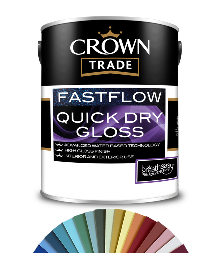 Crown Trade Fastflow Quick Dry Gloss - 5L - Tinted Colour Match