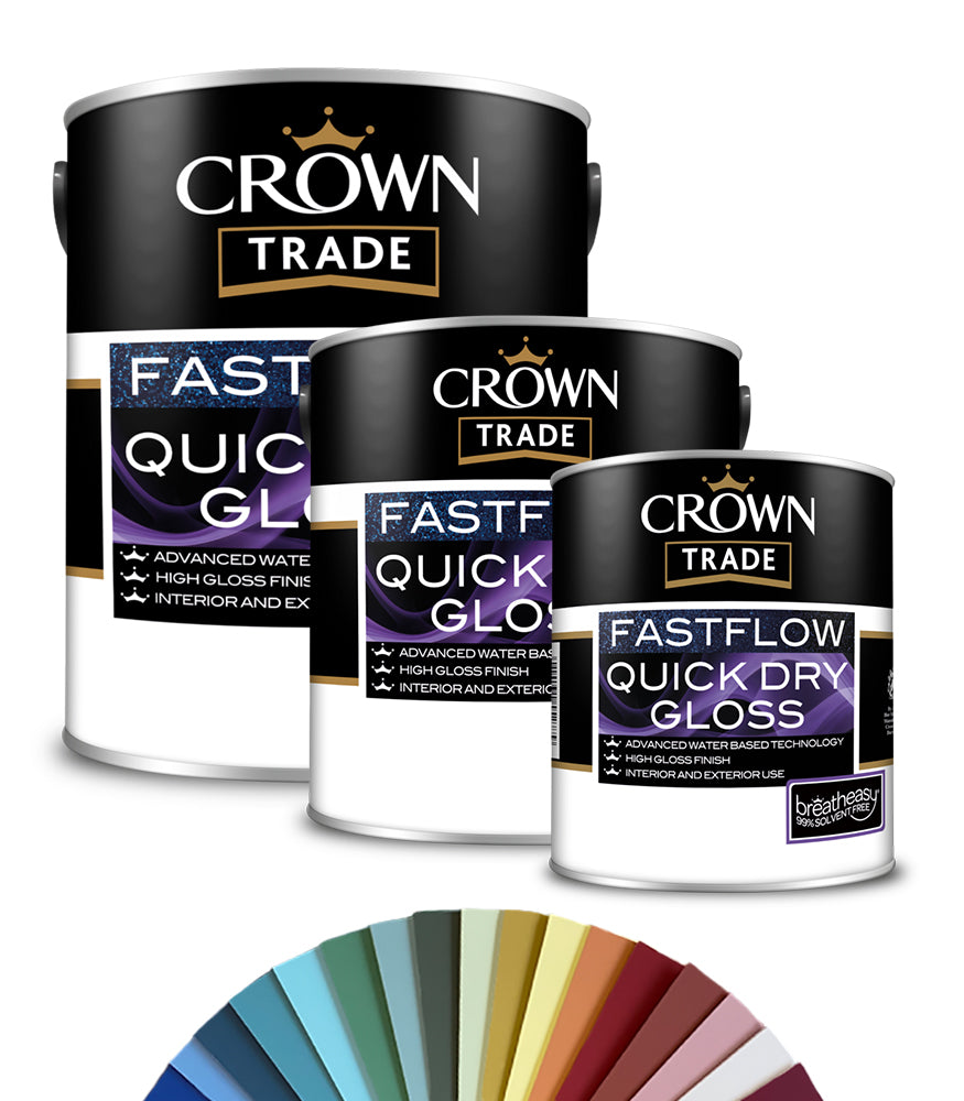 Crown Trade Fastflow Quick Dry Gloss Paint - Tinted Colour Match
