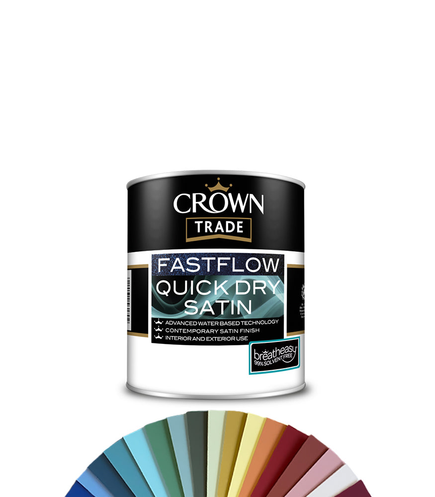 Crown Trade Fastflow Quick Dry Satin - 1L - Tinted Colour Match