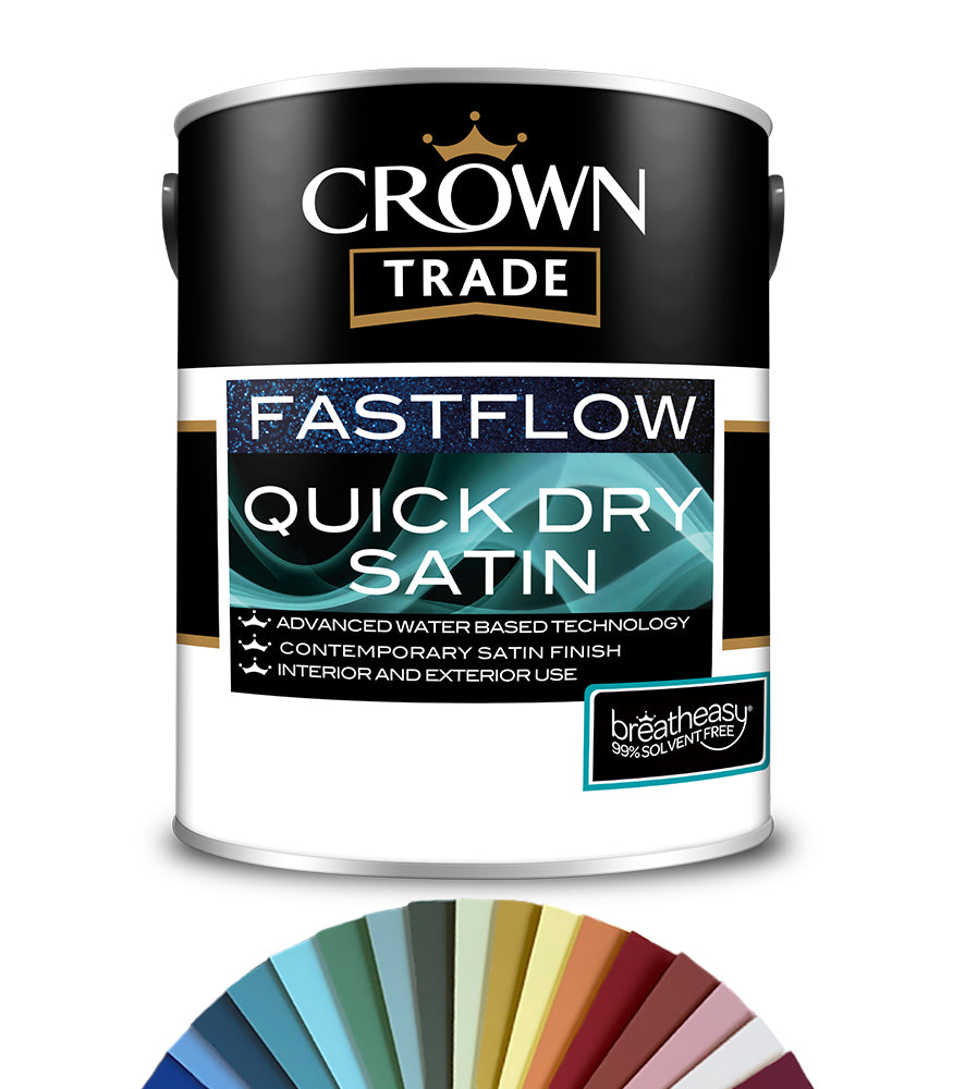 Crown Trade Fastflow Quick Dry Satin - 5L - Tinted Colour Match