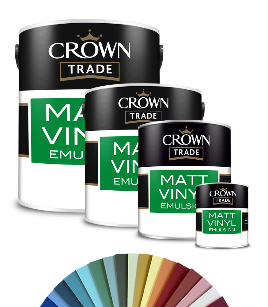 Crown Trade Matt Vinyl Emulsion Paint- Tinted Colour Match