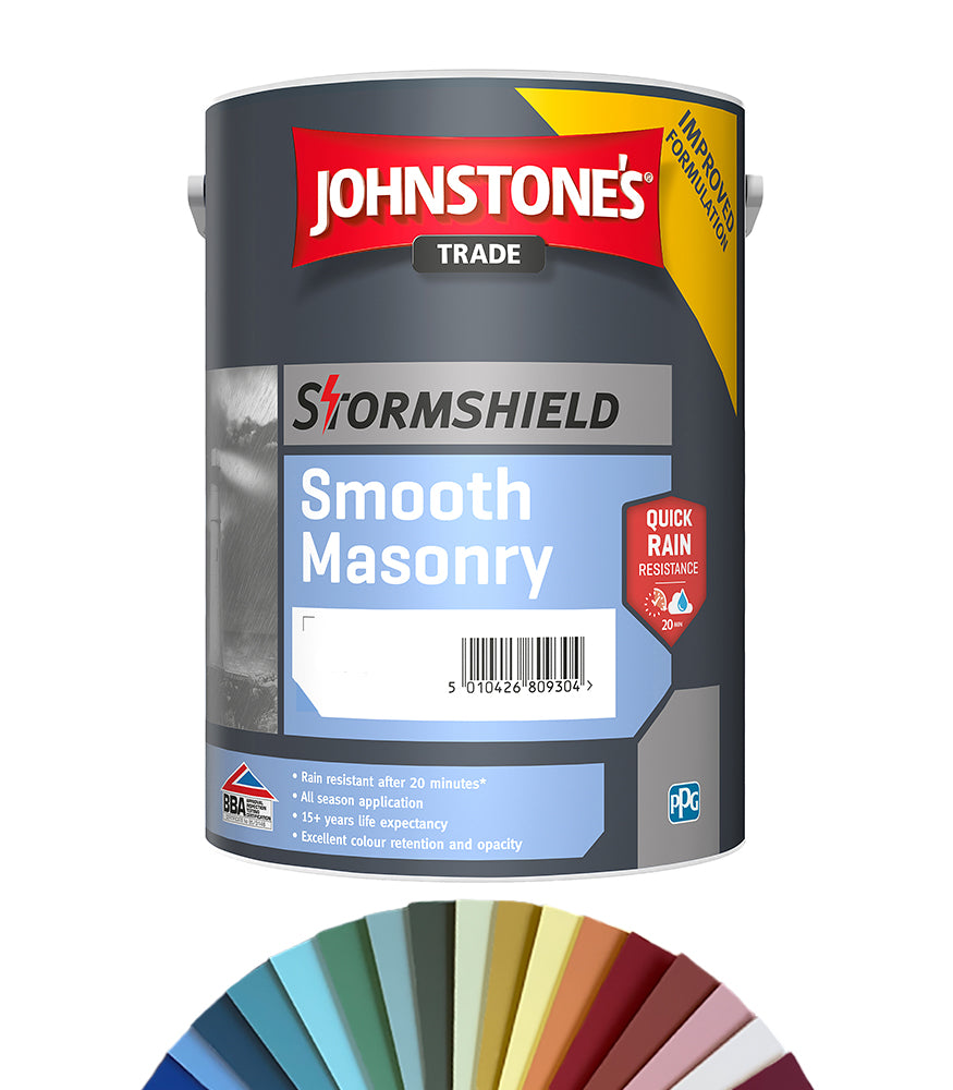 Johnstone's Trade Stormshield Smooth Masonry Paint - 5L - Tinted Colour Match