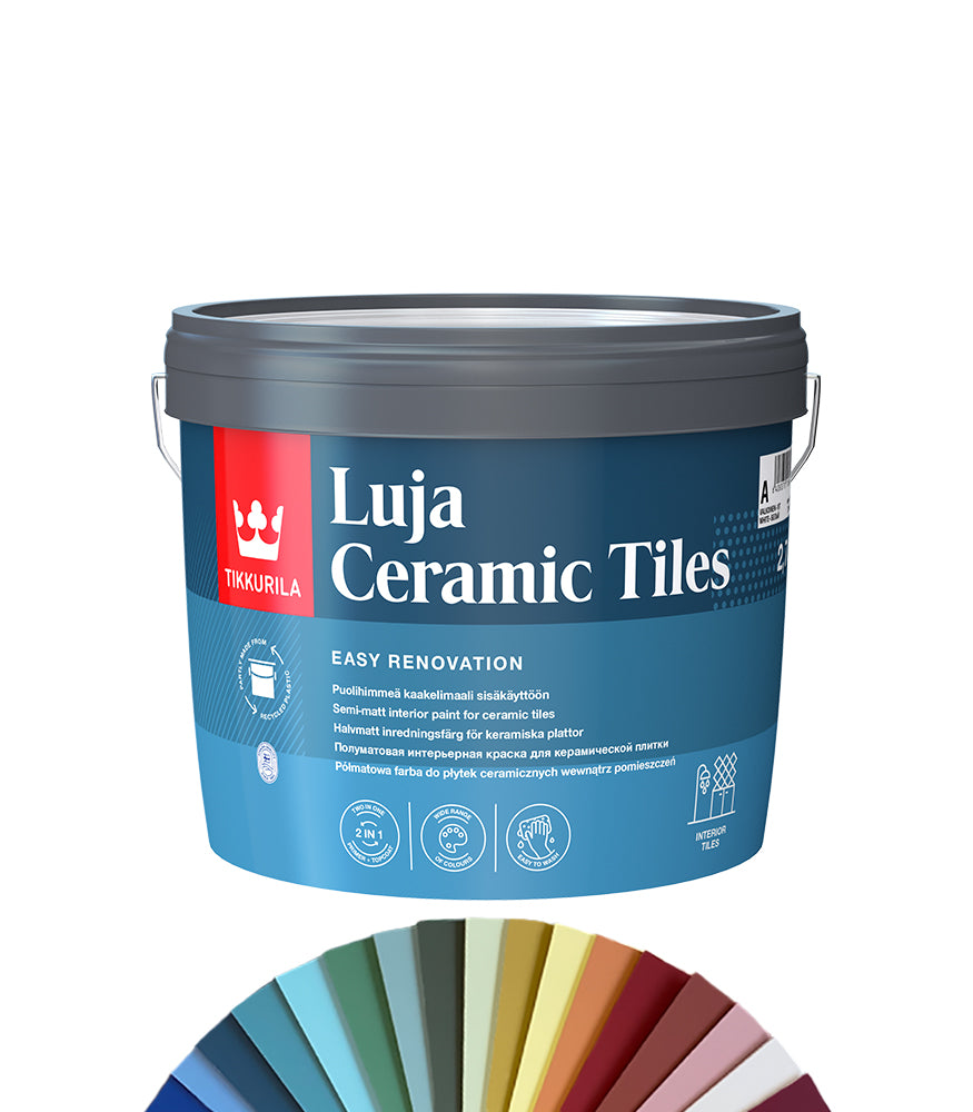 Tikkurila Luja Ceramic Tiles Paint - 3L - Tinted Colour Match