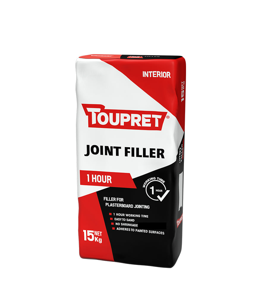 Toupret Interior Joint Filler 1 Hour - White - Powder - 15Kg