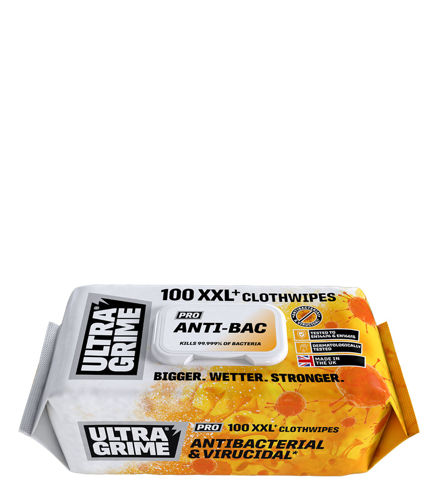 UltraGrime Anti-Bacterial XXL Cloth Wipes - 100 Pack