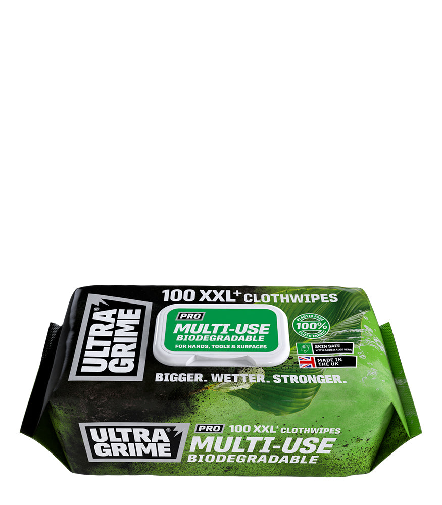 UltraGrime Bio Multi Use XXL Cloth Wipes - 100 Pack