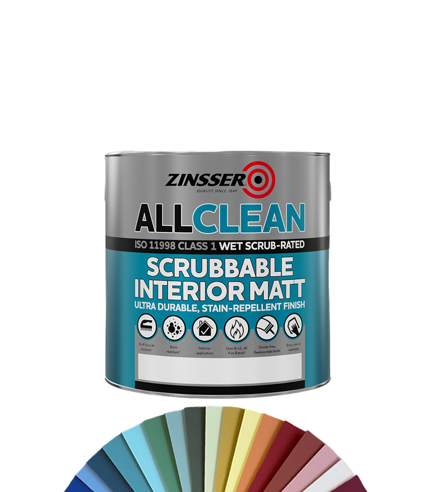 Zinsser Interior Matt All Clean - Tinted Mixed Colours - 2.5 Litre