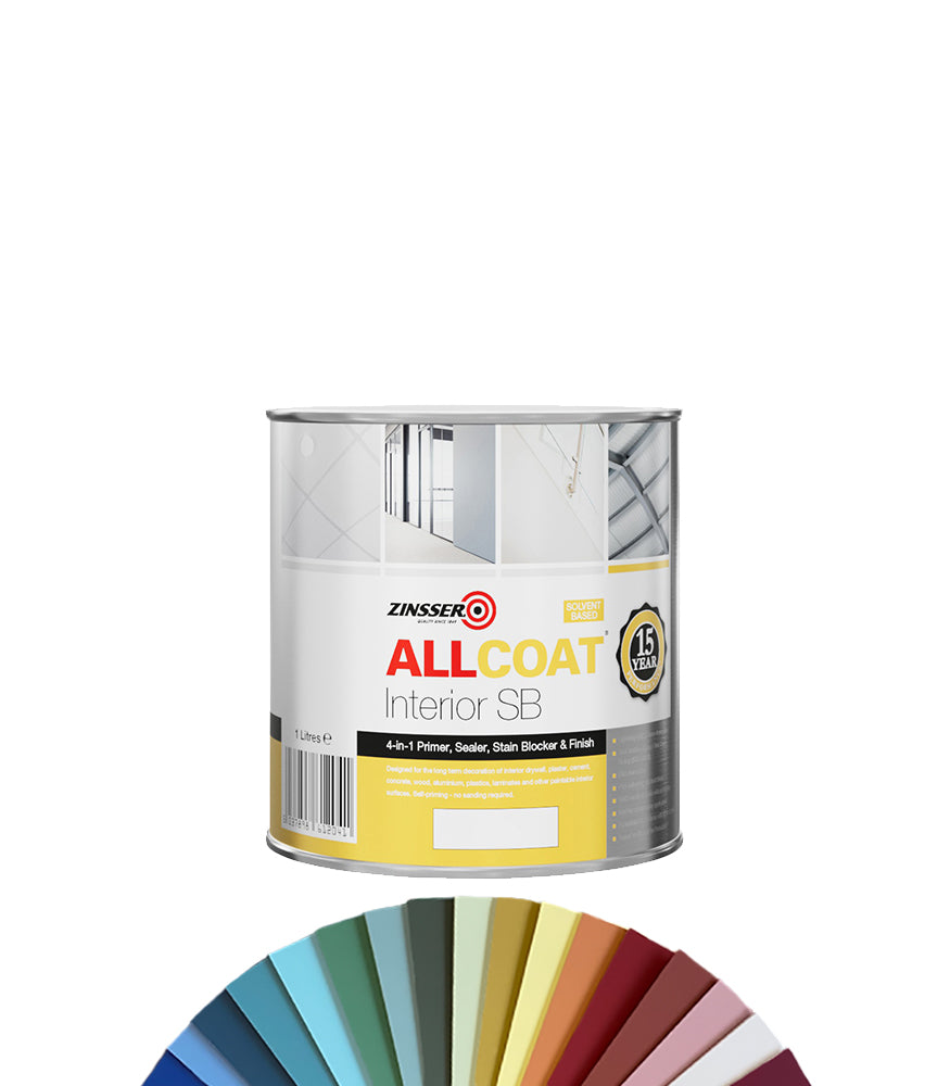 Zinsser AllCoat Multi Surface Primer & Finish - 1 Litre - Tinted Colour Match