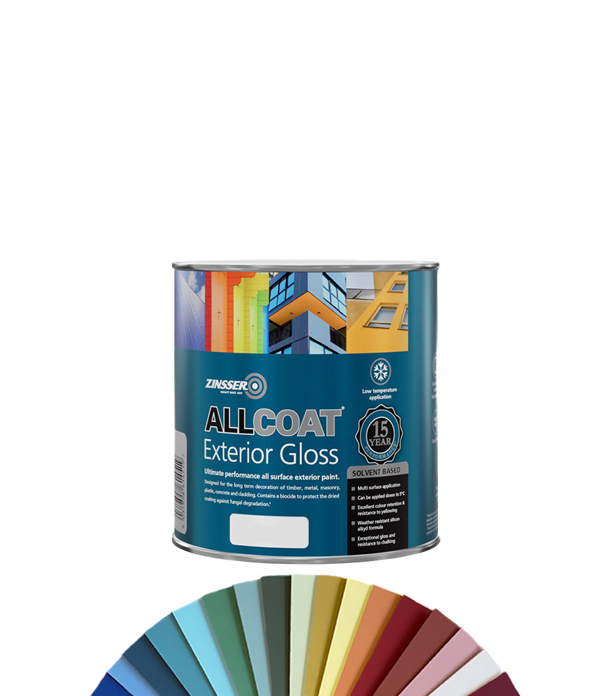 Zinsser AllCoat Exterior Gloss (Solvent Based) - 1 Litre - Tinted Mixed Colour