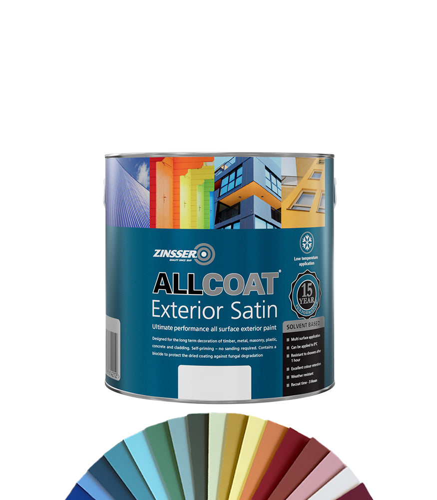 Zinsser AllCoat Exterior Satin (Solvent Based) - 2.5 Litre - Tinted Mixed Colour