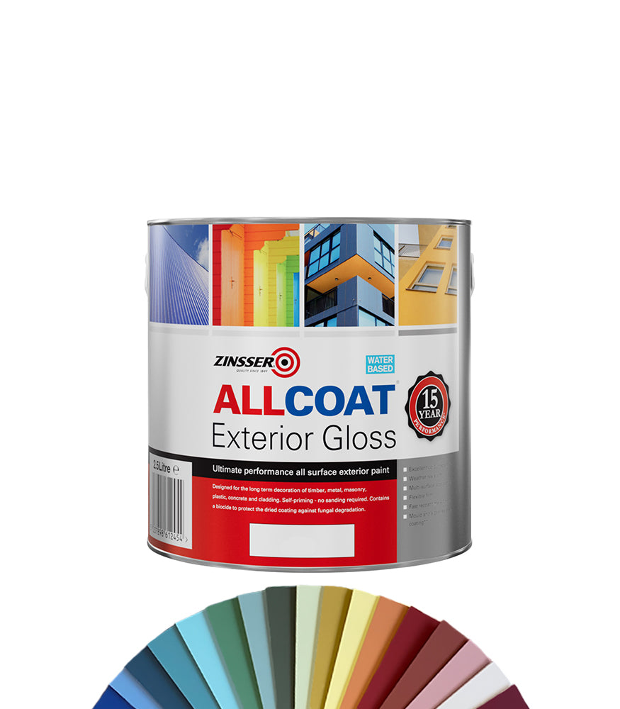 Zinsser AllCoat Exterior Gloss (Water Based) - 2.5 Litre - Tinted Mixed Colour