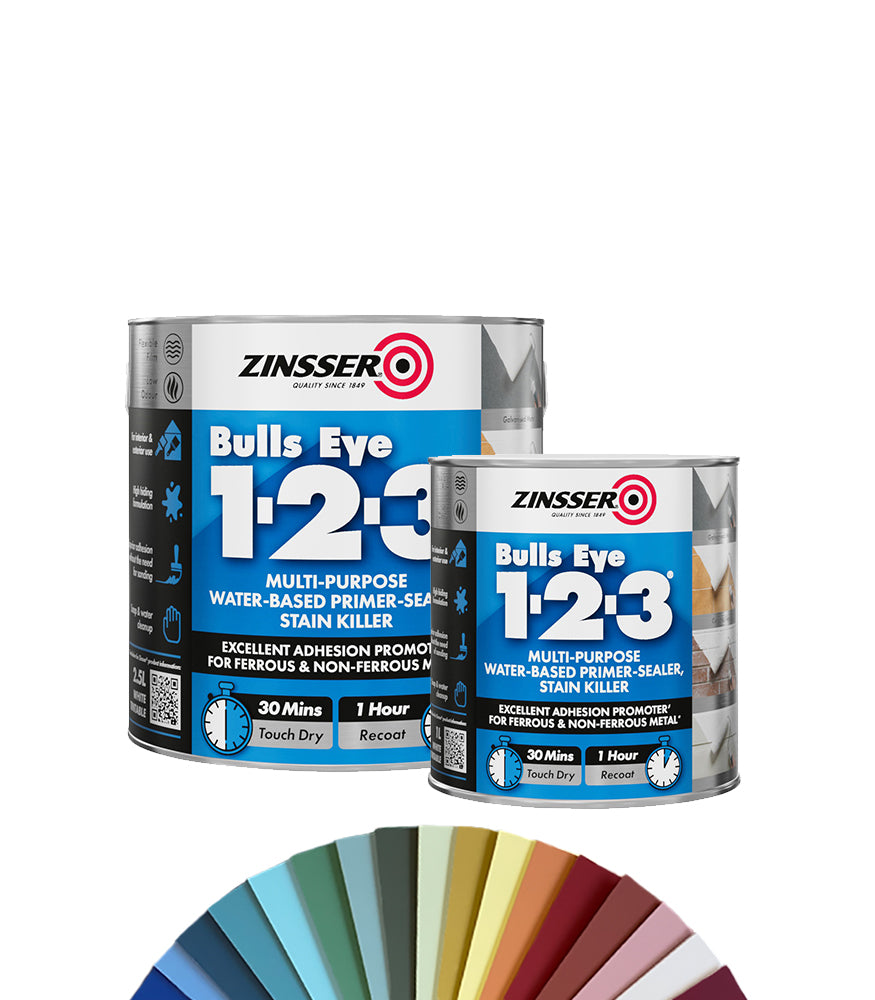 Zinsser Bulls Eye 1-2-3 Primer Paint- Tinted Colour Match