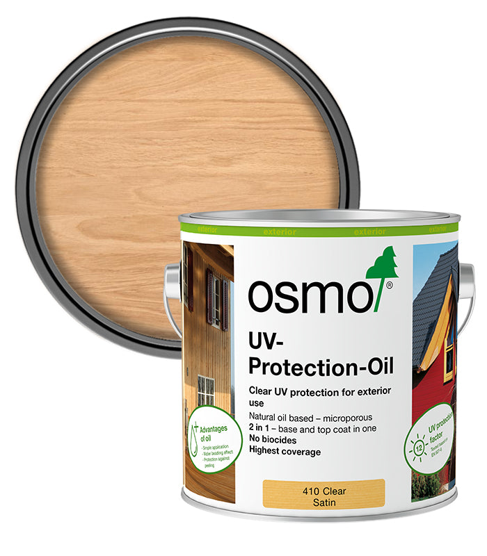 Osmo UV Protection Oil - Clear - Without active Ingredients - Satin - 2.5 Litre