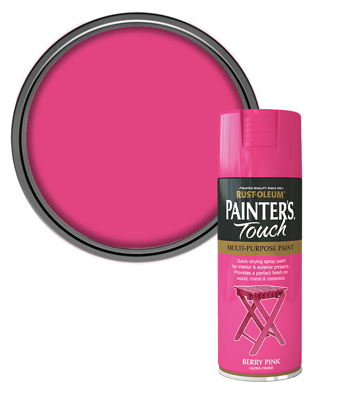 Rust-Oleum Painter’s Touch Spray Paint 400ml Gloss - Berry Pink
