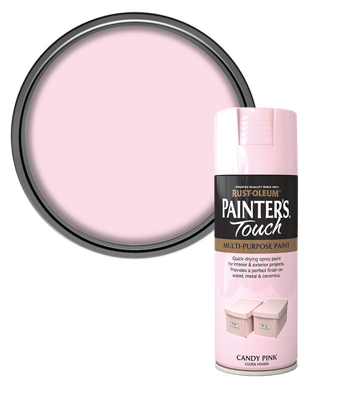 Rust-Oleum Painter’s Touch Spray Paint 400ml Gloss - Candy Pink