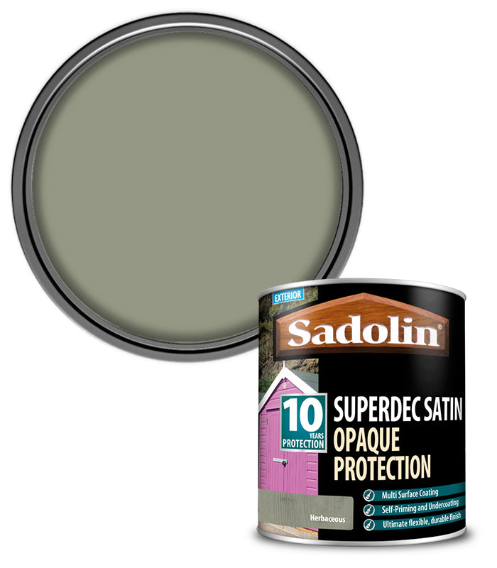 Sadolin Superdec Satin Opaque Wood Protection - Herbaceous - 1L