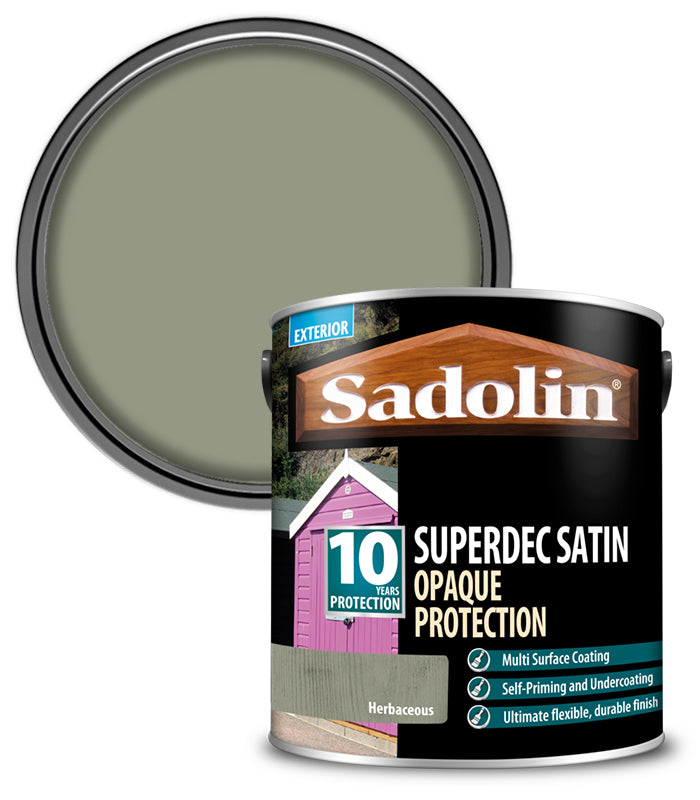 Sadolin Superdec Satin Opaque Wood Protection - Herbaceous - 2.5L