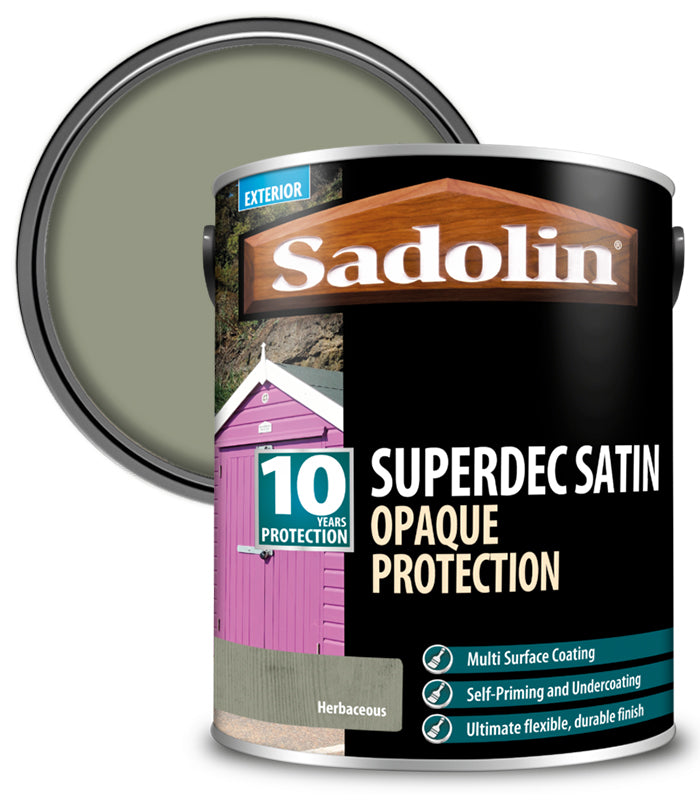 Sadolin Superdec Satin Opaque Wood Protection - Herbaceous - 5L