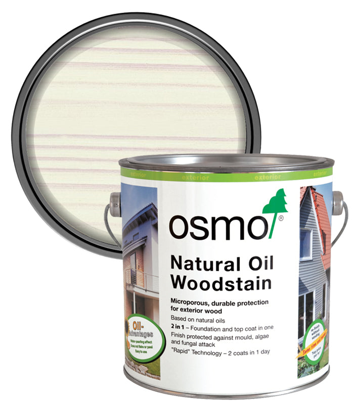 Osmo Natural Oil Woodstain - White - 2.5 Litre