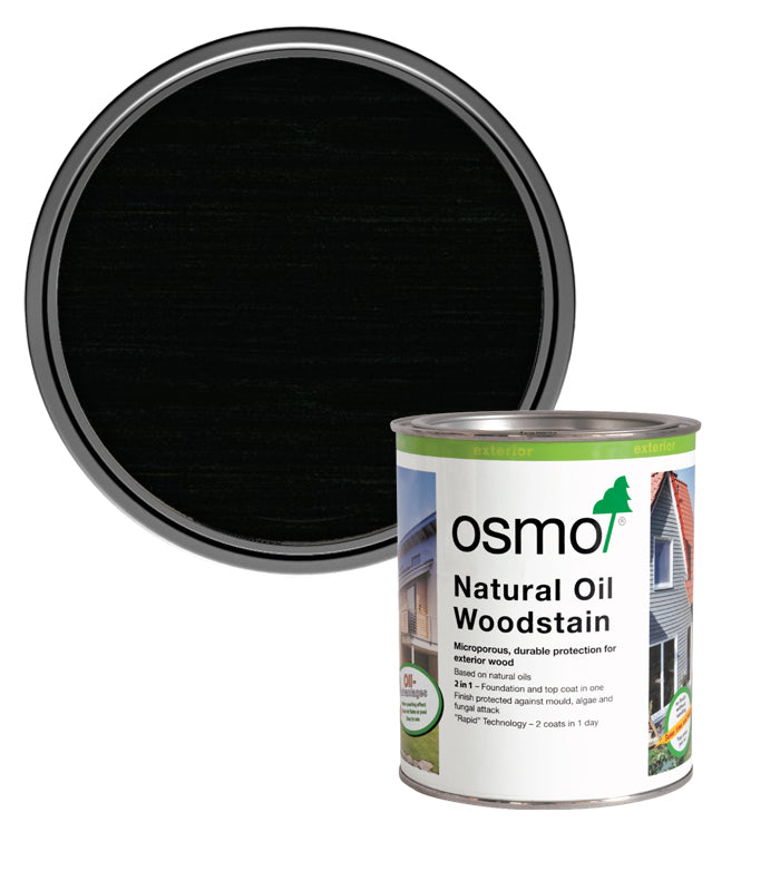 Osmo Natural Oil Woodstain - Ebony - 750ml