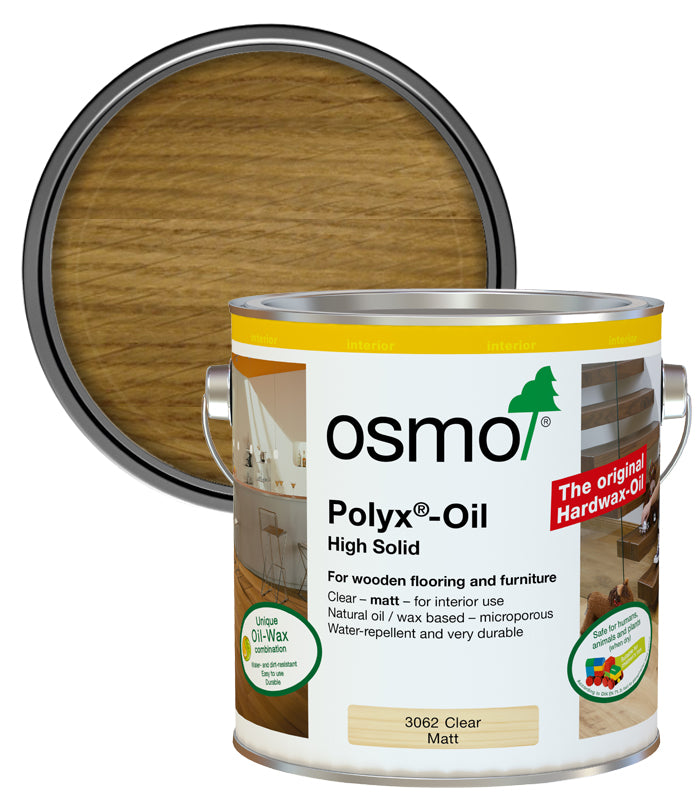 Osmo Polyx Hard Wax Oil - Clear - Matt - 2.5 Litre