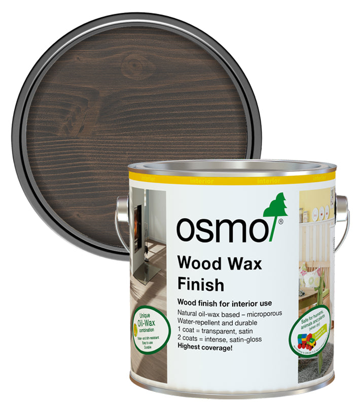Osmo Wood Wax Finish Satin - Granite Grey - 2.5 Litre