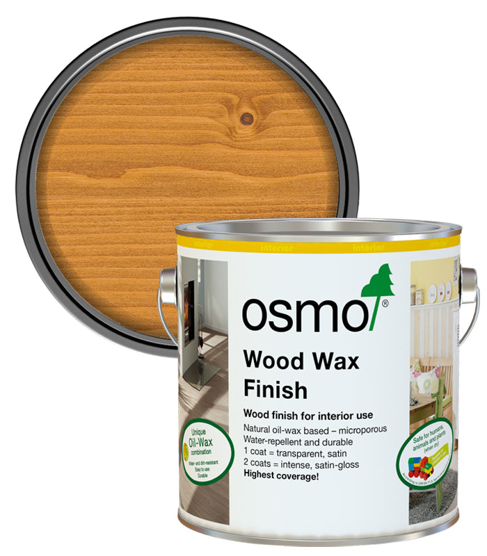 Osmo Wood Wax Finish Satin - Pine - 2.5 Litre