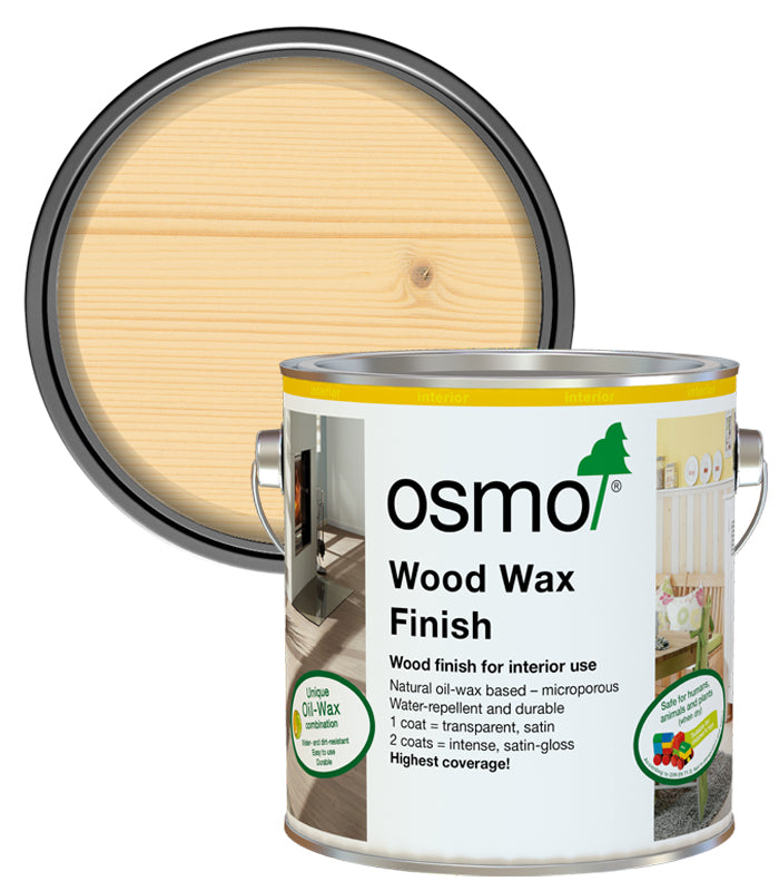 Osmo Wood Wax Finish Satin - Birch - 2.5 Litre