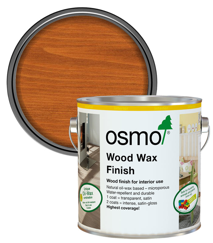 Osmo Wood Wax Finish Satin - Cherry - 2.5 Litre